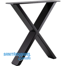 SIMAUSROM Bankkufe X-Form Breite 380 mm Stahl schwarz lackiert SIMAUSROM Bankkufe X-Form Breite 380 mm Stahl schwarz lackiert