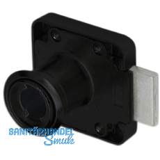 HEKNA Zylinder-Kastenschloss 1280 links, Dornma� 25 mm, Zamak schwarz