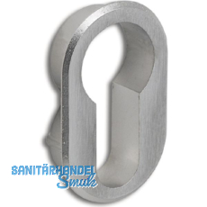 JUNIE Rosette für Profilzylinder oval, Zamak vernickelt JUNIE Rosette für Profilzylinder oval, Zamak vernickelt