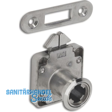 HEKNA Zylinder-Rollladen Aufschraubschloss 203 F Lade, Zamak vernickelt/verzinkt