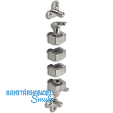 HEKNA Drehstangenschloss Zubeh�r-Set zum D�beln � 6 mm, vernickelt
