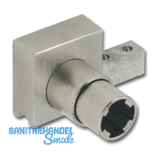 HEKNA Zylinder-Laufschuhschloss 515 Profil ohne Glasnut, Zamak vernickelt matt