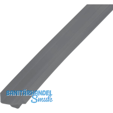 REHAU Sockel-Abschlussprofil 19 mm mit Dichtbalg, Kunststoff grau