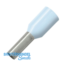 Aderendh�lse 0,25x6/10 mit Kragen hellblau