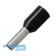 Aderendhülse 1,5x6/12 mit Kragen schwarz Aderendhülse 1,5x6/12 mit Kragen schwarz