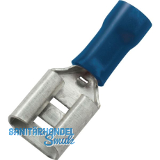 Flachsteckh�lse 6,3x0,8 Querschnitt 1 - 2,5 mm� isoliert blau