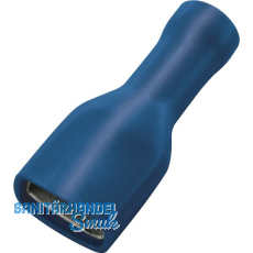 Flachsteckh�lse 6.3x0,8 Querschnitt 1 - 2,5 mm� vollisoliert blau