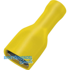 Flachsteckh�lse 6.3x0,8 Querschnitt 2,5 - 6 mm� vollisoliert gelb