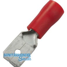 Flachstecker 6,3x0,8 Querschnitt 0,5 - 1,5 mm� isoliert rot