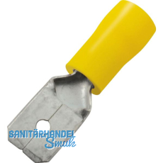 Flachstecker 6,3x0,8 Querschnitt 2,5 - 6 mm² isoliert gelb Flachstecker 6,3x0,8 Querschnitt 2,5 - 6 mm² isoliert gelb