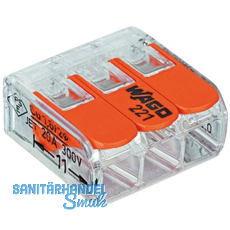 WAGO 221 3x4Qmm Verbindungsklemme mit Bet�tigungshebel