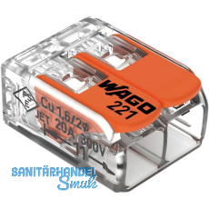 WAGO 221 2x4Qmm Verbindungsklemme mit Bet�tigungshebel
