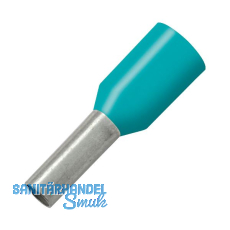 Aderendh�lse 0,34x6/10 mit Kragen t�rkis