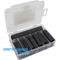 Sortimentsbox Schrumpfschlauch mit Kleber schwarz