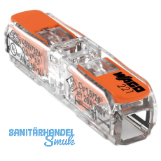 WAGO 221 1x4Qmm Durchgangs-Verbindungsklemme mit Bet�tigungshebel