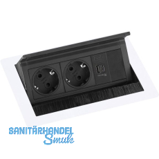 EVOline Flip Top Push S 2xSchuko + USB-A- USB-C-Charger weiß EVOline Flip Top Push S 2xSchuko + USB-A- USB-C-Charger weiß