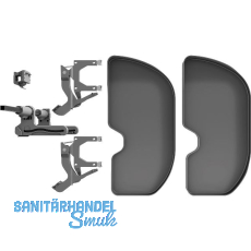 NINKA Eckauszug Trigon Halbkreis FB 450 mm links Dunkelgrau