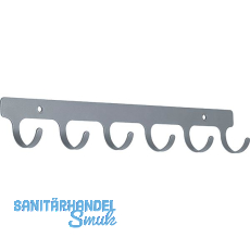 PEKA Hakenleiste Libell für Wandmontage, 6-fach, Stahlblech Silber PEKA Hakenleiste Libell für Wandmontage, 6-fach, Stahlblech Silber