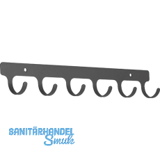PEKA Hakenleiste Libell für Wandmontage, 6-fach, Stahlblech Anthrazit PEKA Hakenleiste Libell für Wandmontage, 6-fach, Stahlblech Anthrazit