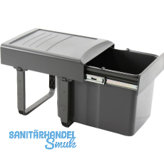 EKOTECH Einbau-Abfallsammler Mega 40 1 x 34 Liter Kunststoff grau EKOTECH Einbau-Abfallsammler Mega 40 1 x 34 Liter Kunststoff grau