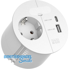 BACHMANN LOOP IN CHARGE Steckdose mit USB-A/C-Charger, wei�