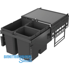 VS ENVI Space Abfalltrennsystem KB 500 mm 1 x 16/2 x 10 Liter Lava VS ENVI Space Abfalltrennsystem KB 500 mm 1 x 16/2 x 10 Liter Lava