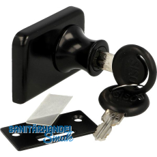 SISO Zylinder Glastürschloss Vetro-Double gleichsperrend, Zamak schwarz SISO Zylinder Glastürschloss Vetro-Double gleichsperrend, Zamak schwarz