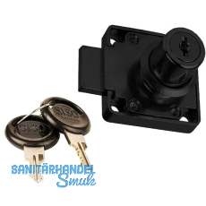 SISO Zylinder Kastenschloss 850 rechts verschiedensperrend, Zamak schwarz SISO Zylinder Kastenschloss 850 rechts verschiedensperrend, Zamak schwarz