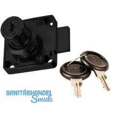 SISO Zylinder Kastenschloss 850 links verschiedensperrend, Zamak schwarz