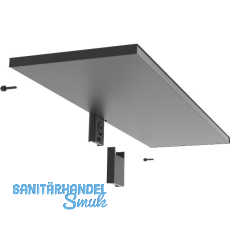 PEKA Metalltablar 850 x 250 mm Pecasa Stahlblech mit Feinstruktur schwarz