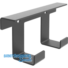 PEKA Hakenleiste 2 Haken Pecasa Stahlblech mit Feinstruktur schwarz PEKA Hakenleiste 2 Haken Pecasa Stahlblech mit Feinstruktur schwarz