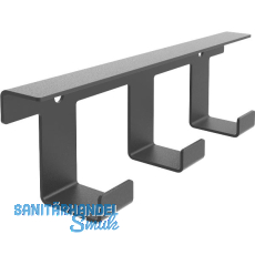PEKA Hakenleiste 3 Haken Pecasa Stahlblech mit Feinstruktur schwarz PEKA Hakenleiste 3 Haken Pecasa Stahlblech mit Feinstruktur schwarz