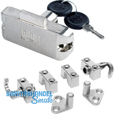 SISO Zylinder Drehstangenschloss 922 inkl. Zubehör, Stahl vernickelt SISO Zylinder Drehstangenschloss 922 inkl. Zubehör, Stahl vernickelt