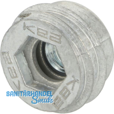 SISO Einschraubmuffe KEA M8 mit integriertem Federsystem, Zinkdruckguss, blank