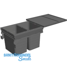 NINKA Abfalltrennsystem Set eins2fünf KB 450/NL 500 mm dunkelgrau NINKA Abfalltrennsystem Set eins2fünf KB 450/NL 500 mm dunkelgrau