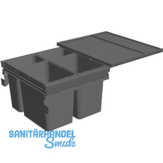 NINKA Abfalltrennsystem Set eins2fünf KB 600/NL 500 mm dunkelgrau NINKA Abfalltrennsystem Set eins2fünf KB 600/NL 500 mm dunkelgrau