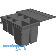 NINKA Abfalltrennsystem Set eins2f�nf KB 900/NL 500 mm dunkelgrau