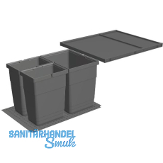 NINKA eins2vier Set KB 450/Seitenwand 16 mm Tandembox dunkelgrau