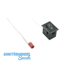 ELEKTRA Wippschalter Eckig, schwarz ein/aus mit Pr�gung, 2000mm mit Ministecker