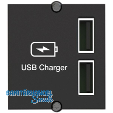 BACHMANN Keystone Modul USB Doppelcharger 2xUSB-A, 2,4A
