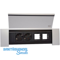 BACHMANN Steckdosenbox Power Frame Cover DATA L: 299,1 mm, B: 87,1 mm Alu