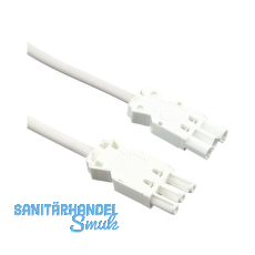 Verbindungsleitung mit Stecker und Ger�tekupplung GST18, 300 mm, wei�