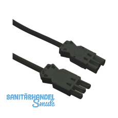 Verbindungsleitung mit Stecker und Ger�tekupplung GST18, 1000 mm, schwarz