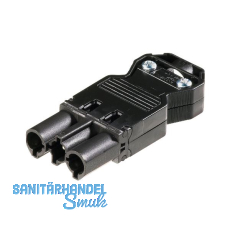 Stecker GST18 230 V Steckerteil, schwarz