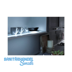 L&S Lichtboden Paris L: 1162mm, 16W, 4000K Neutralwei�, edelstahlfarbig