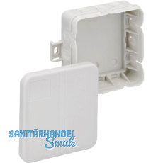 Verbindungsdose Q12, mit integrierter Zugentlastung, 85 x 85x 37 mm grau