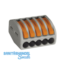 WAGO 222 5x4Qmm Verbindungsklemme grau mit Bet�tigungshebel