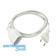 BACHMANN Euro-Stecker Verl�ngerung 230 V, L�nge 2000 mm, wei�