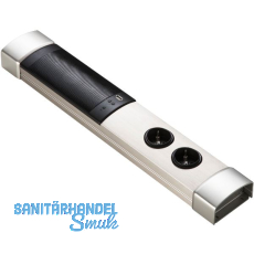 Steckdosenelement Toki mit Bluetooth-Lautsprecher, Edelstahl Effekt Steckdosenelement Toki mit Bluetooth-Lautsprecher, Edelstahl Effekt