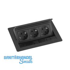 EVOline Flip Top Push S 3xSchuko schwarz EVOline Flip Top Push S 3xSchuko schwarz